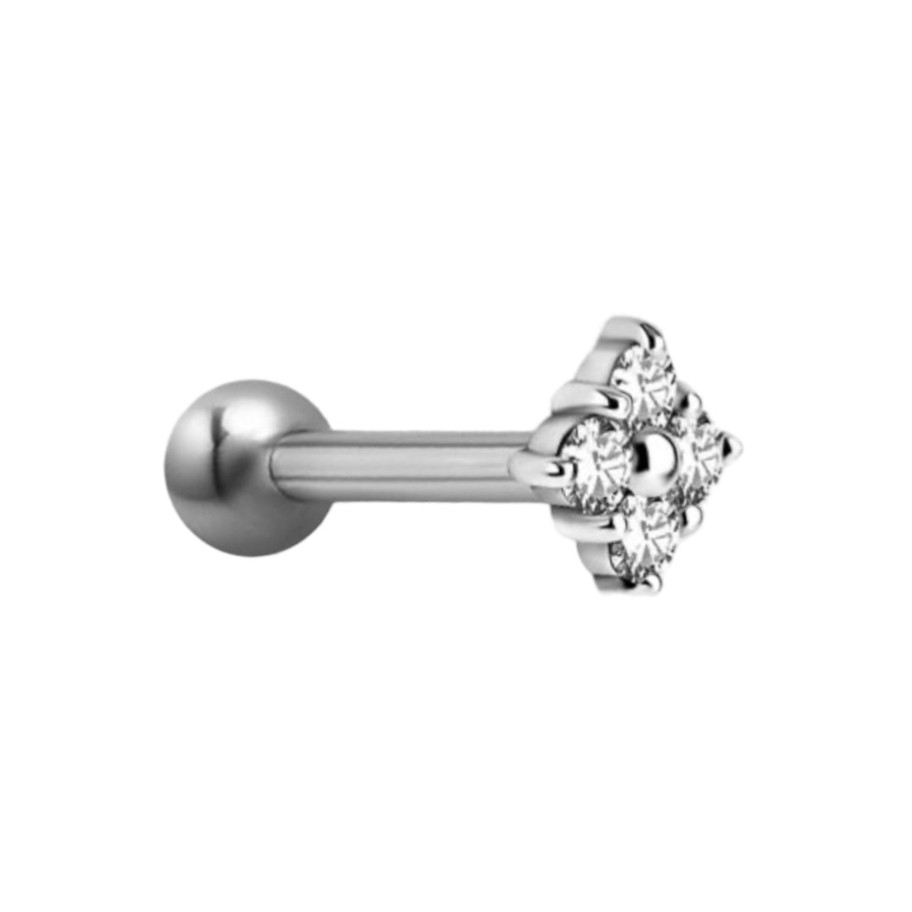 Orecchini Sarah Luxury | Piercing Romby Flowers Silver