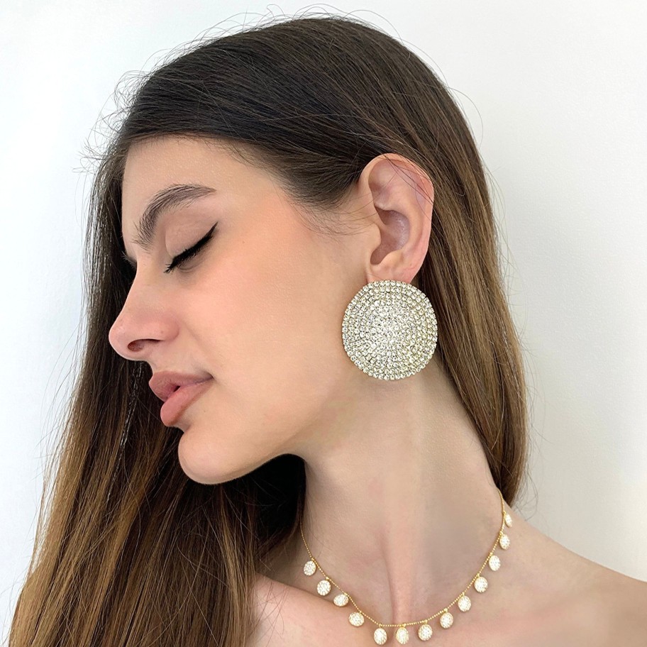 Orecchini Sarah Accessori Moda | Orecchini Round Swarovski