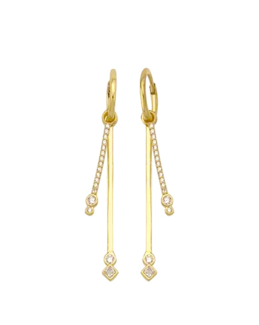 Orecchini Sarah Luxury | Cerchietti Doppia Baguette