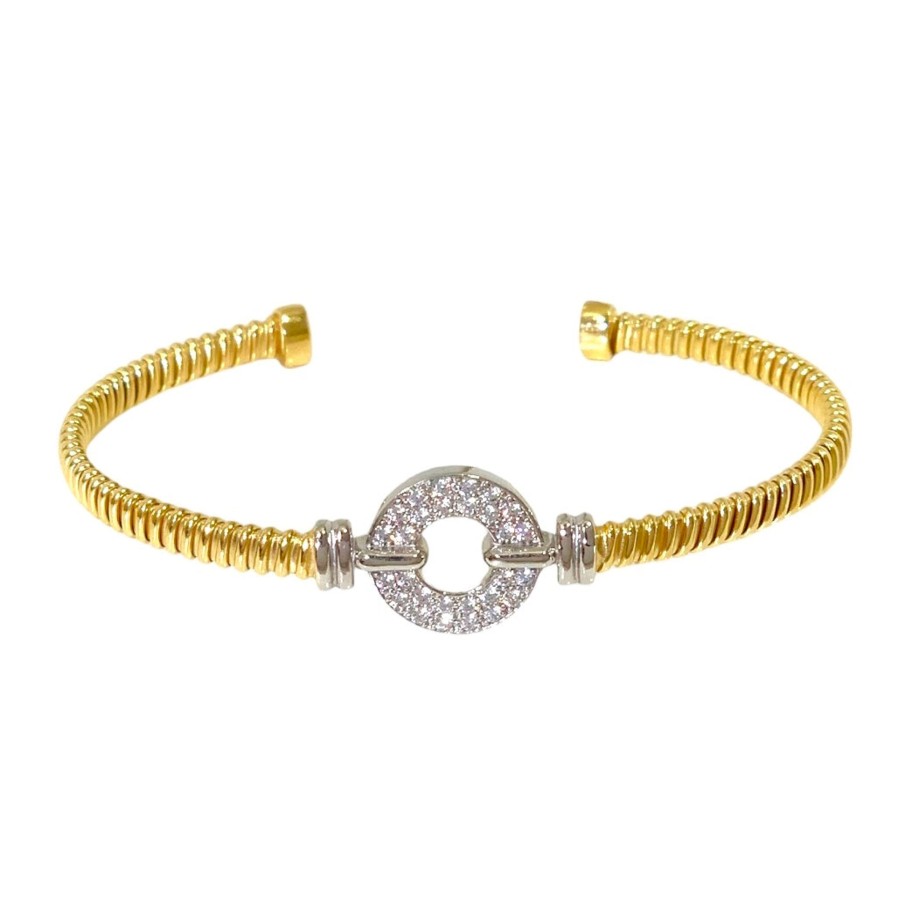 Bracciali Marcello Pane | Bracciale Tubo Circle Gold