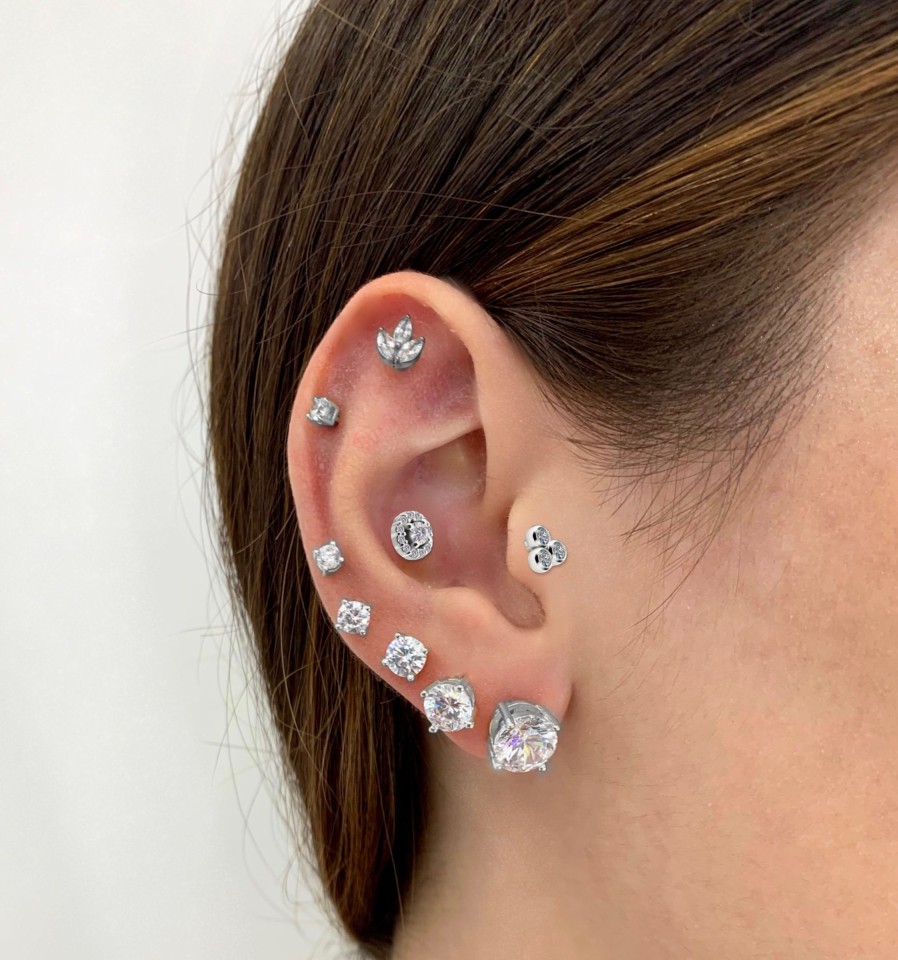 Orecchini Sarah Luxury | Piercing Three Silver