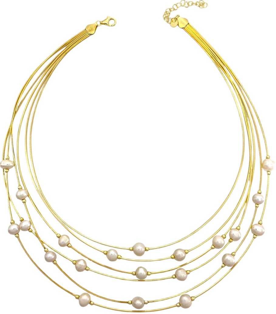 Collane Marcello Pane | Collana Twist Pearl Gold