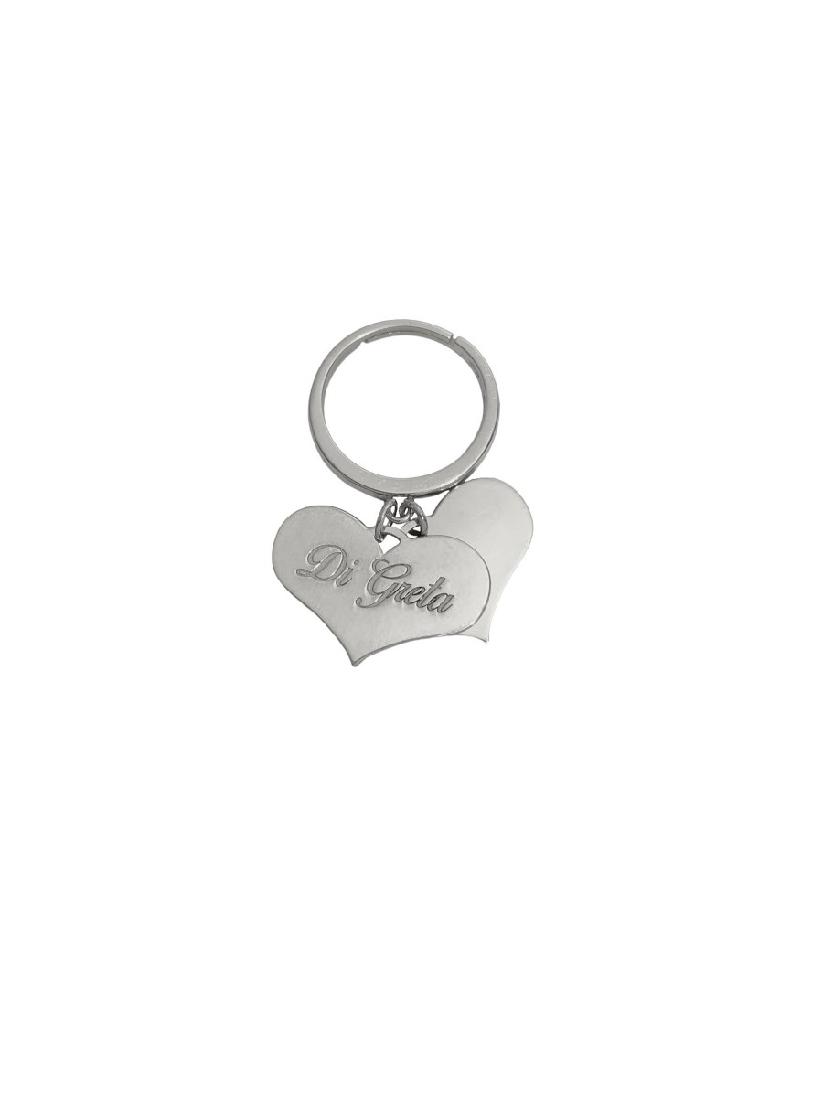 Anelli Articoli personalizzabili | Anello Charms Cuori Personalizzabili